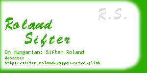 roland sifter business card